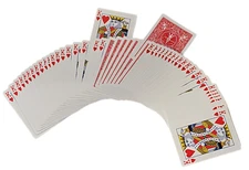 Bicycle 1 Deck One Way KING HEARTS Red Force Playing Same + 4 Gaff Magic Cards