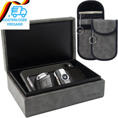 ZCOINS Keyless Go Schutz Set   Faraday Box & 2 Faraday Bag Für Autoschlüssel, Si