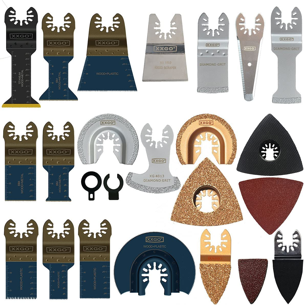 120 Pcs Oscillating Multitool Blades Accessories Kits Compatible with Bosch, Chi