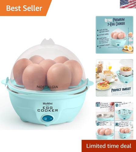 Compact Stainless Steel Egg Cooker with 7-Egg Capacity for Quick, Healthy Meals