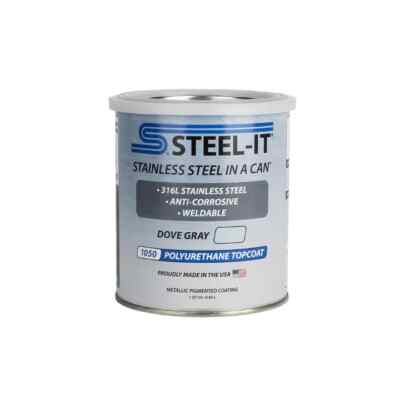 STEEL-IT 1050Q Stainless Steel Polyurethane Coating - Dove Gray - 4 Pack Quart