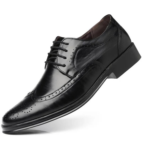 Mens Business Oxford Shoes Pointed Toe Lace Up Flats Male Footwear Size 38-47 - Picture 12 of 16