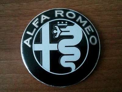 Weekeight 2pcs fit for Alfa Romeo NEW GIULIA emblem badge logo insignia 74mm for 147,159 Mito, 