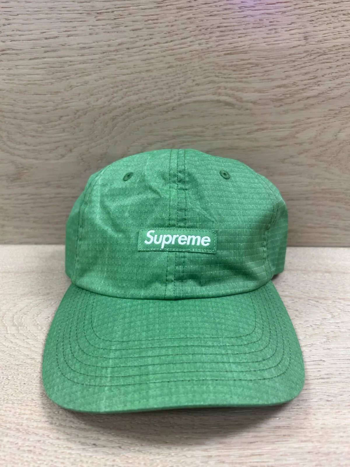 SUPREME VERT DÉLAVÉ RIPSTOP 6 PANNEAUX / RÉGLABLE / SS21 / 100% AUTHENTIQUE