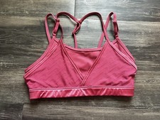 Nike Womens Dri-FIT Indy Icon Clash Light-Support Sports Bra Size Medium Pink