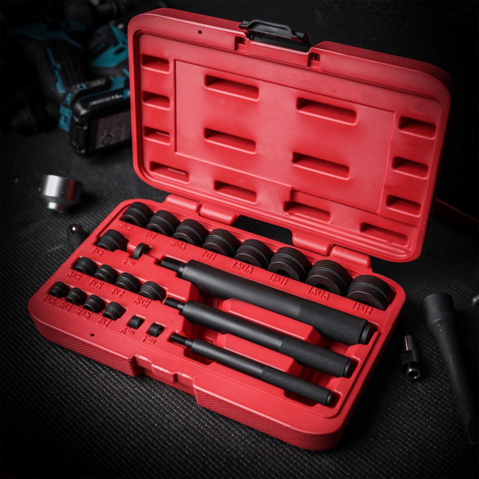 Abn Bushing Driver Set – 23 pz Cuscinetto Ruota Strumento di rimozione e Cuscinetto Installazione Kit Standard SAE Bushing Press Kit