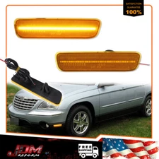 For 2004-2008 Chrysler Pacifica Van Amber Lens LED Side Corner Signal Lights 2X