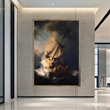 Rembrandt  - The Storm on the Sea of Galilee - Wall Art Poster / Canvas Print