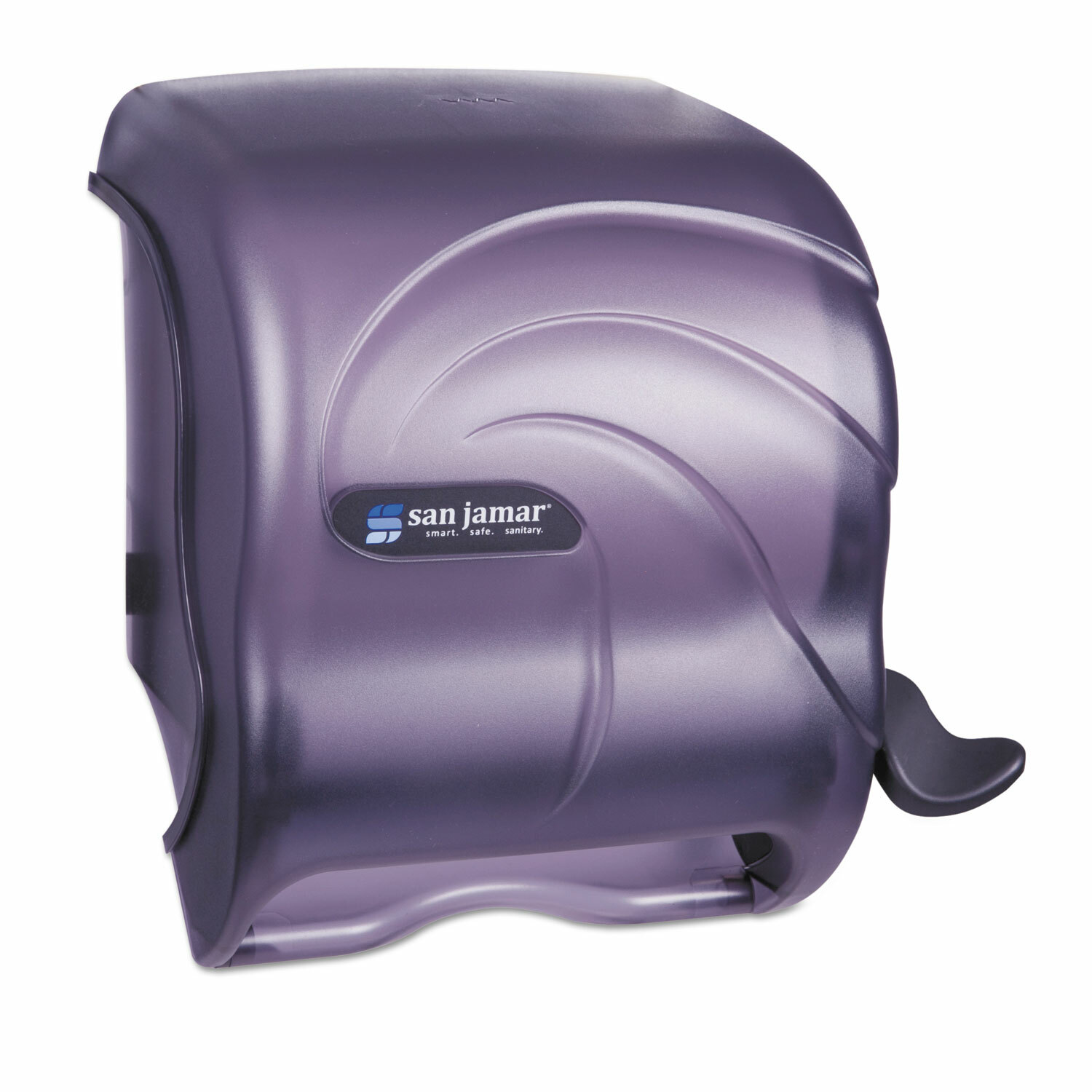 San Jamar Element Lever Roll Towel Dispenser Oceans Black 12 1/2 x 8 1/2 x 12