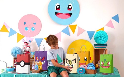 pikachu Geschenktüte Kinder Geburtstags Dekoration Pokemon Party Deko Zubehör - Bild 9 von 10