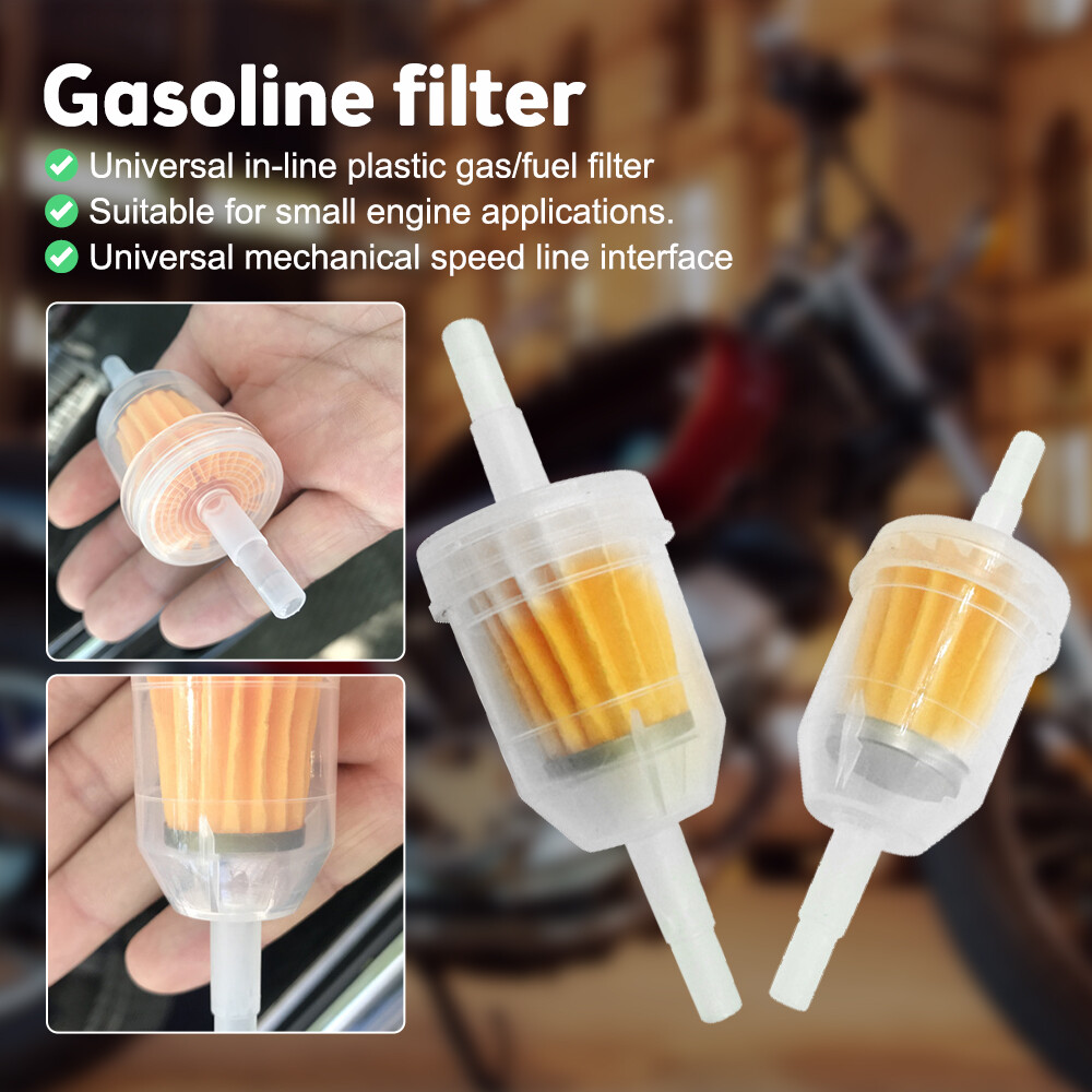 10Pcs Motor Inline Gas Oil Fuel Filter Small Engine For 1/4'' 5/16