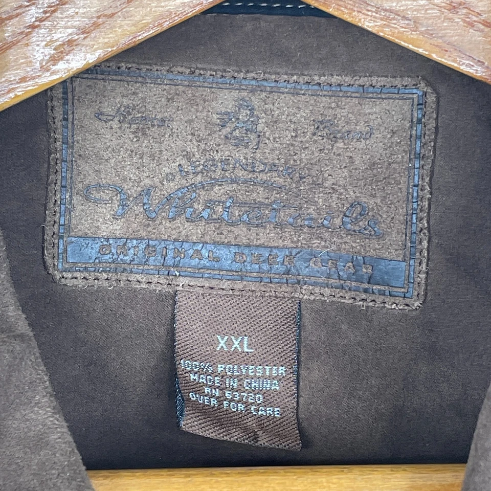Legendary WhiteTails Shirt Mens XXL  Brown Black Faux Suede Hunting Outdoors - Image 3 of 4