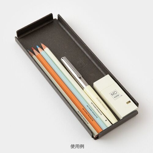 Vassoio penna MIDORI MD Pasco custodia matita grigio scuro H8,4 x L3,1 x D0,5"" MADE IN JAPAN - Foto 2 di 11