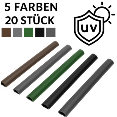 Klemmschienen Sichtschutzstreifen Zaunblende Zaunfolie Befestigungsclips PVC UV