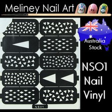 NS01 Triangle Nail Vinyl Sticker decoration Stencil Vinyls Art Pattern
