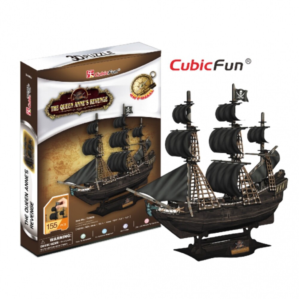 CubicFun 3D Puzzle - QUEEN ANNE'S REVENGE PIRATE SHIP - T4005H