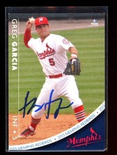 2013 Memphis Redbirds GREG GARCIA Signed Card autograph AUTO CARDINALS hawaii