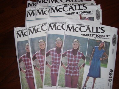  1978 UNCIRCULATED McCALL'S #6249 / #6250-LADIES JUMPER & TOP PATTERN 10-24½ FF