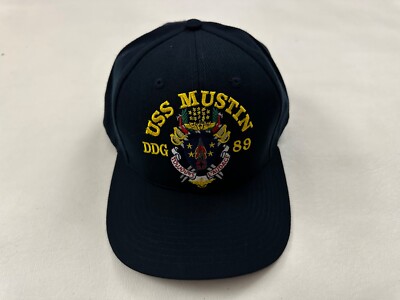 USS MUSTIN DDG 89 The Corps US Navy Baseball Cap Hat One Size