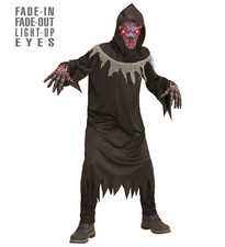 Kinderkost&uuml;m teuflischer D&auml;mon &ndash; Gr. 128 &ndash; 164cm &ndash; Robe mit Handschuhen,