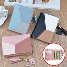 Women's Short Small Money Bag Wallet Women's Leather Folding Coin Card Holder