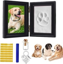 Pet Paw Print Keepsake Kit,Dog Memorial Photo Frame Dog Memorial Gifts for Pa...