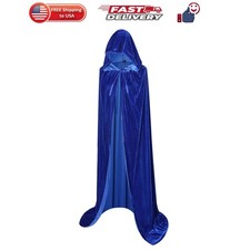 Long Hooded Cloak Velvet Cape Witch Costume Halloween Costumes for Women Men