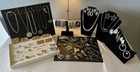 Huge Lot 100+ Vintage Silver Gold Tone Cubic Zirconia Costume Jewelry Estate Mix