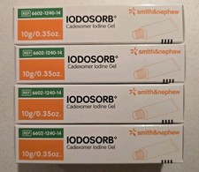 4-Pack Smith  Nephew Iodosorb Cadexomer Iodine Gel 10g Exp 2027 