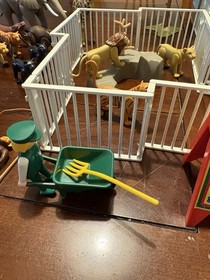 Vintage Playmobil 3145 Zoo Set Incomplete + Many Extra Animal Pieces L@@K!!
