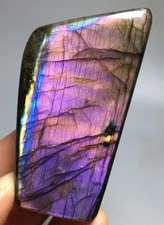 130g  NATURAL purple labradorite freeform stone QUARTZ CRYSTAL stone HEALIN