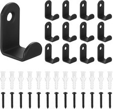 12 Pcs Black Coat Hooks Wall Mounted, Small Heavy Duty Black Wall Hooks for.....