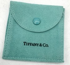 Tiffany  Co Teal Jewelry Bag Pouch Snap Closure