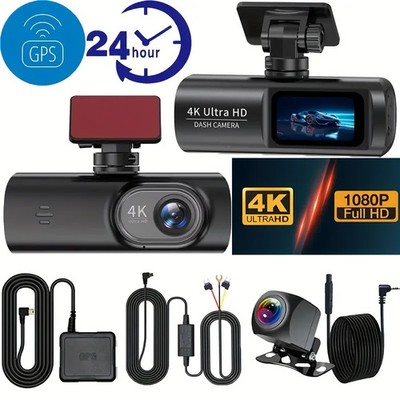 Dash Cam 4K Front und Rear Dash Camera Built-in WIFI GPS with Hardwire Kit
