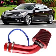 For Infiniti G37 G35 G25 G20 3 Cold Air Intake Filter Induction Pipe Kit Red