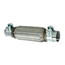 Tuyau flexible tube echappement 50x200 mm 2x colliers universel acier inoxydable