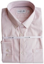 LACOSTE Hemd Gr. 40, REGULAR FIT, Rose NUQ/Blanc-001