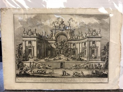 Giuseppe Vasi / Disegno della Prima Machina Rappresentante la Reggia d'Orfeo