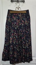 Vintage Herman Geist Women's Cottagecore Pocketed Side Button Maxi Skirt Size 6