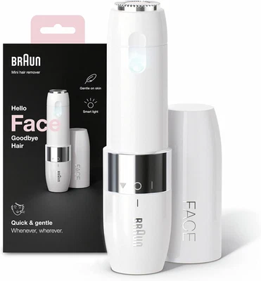PROCTER & GAMBLE Braun Face Mini Hair Remover, Facial Hair Remover for Women Mini-Sized Design fo