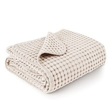 Waffle Baby Blanket - Soft  Cozy Nursery Swaddle Blanket, 41" x 37" Oat