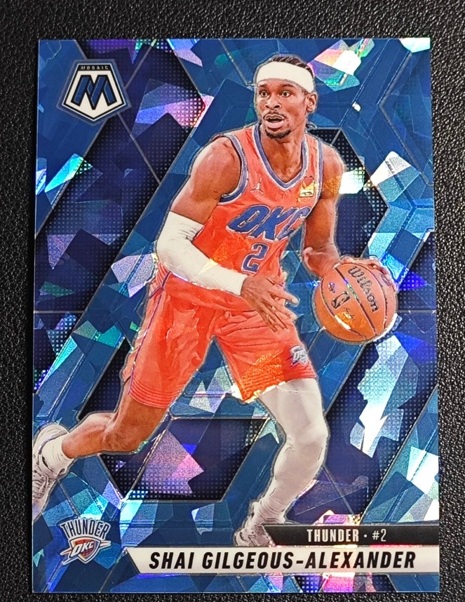 Shai Gilgeous-Alexander 2024-25 Panini Mosaic Teal Ice /125 #38