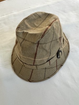 Vintage Burberry Wool Bucket Hat Made In England Classic Sz 7 3/8