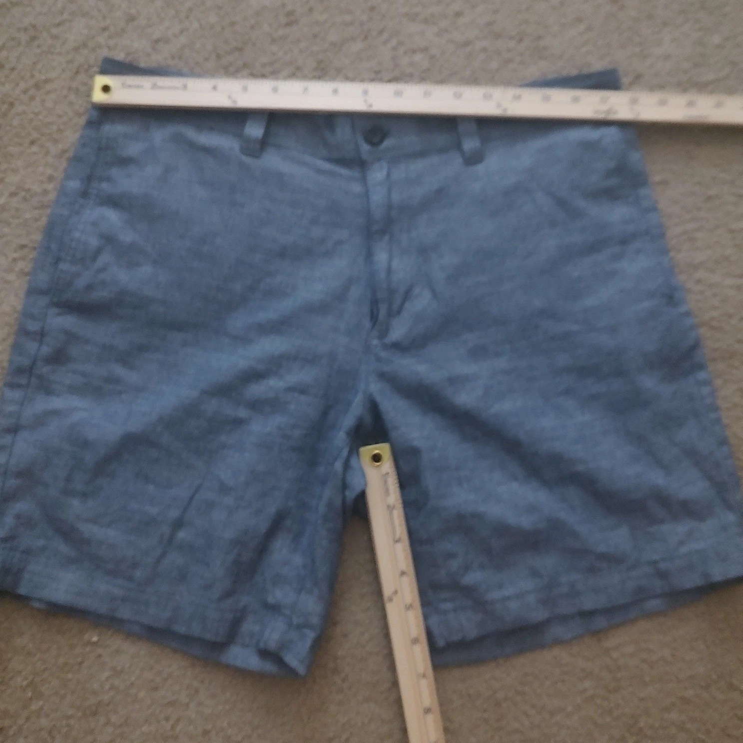 Eddie Bauer Men Casual Shorts Blue Size 34 Chino Style Pocket Detail
