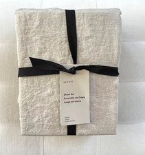 West Elm EUROPEAN FLAX LINEN Sheet Set Queen Natural Flax NWT