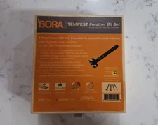 BORA 4-Piece Tempest Forstner Bit Set w/ Wood Case - 1/4", 1/2", 3/4", 1" 