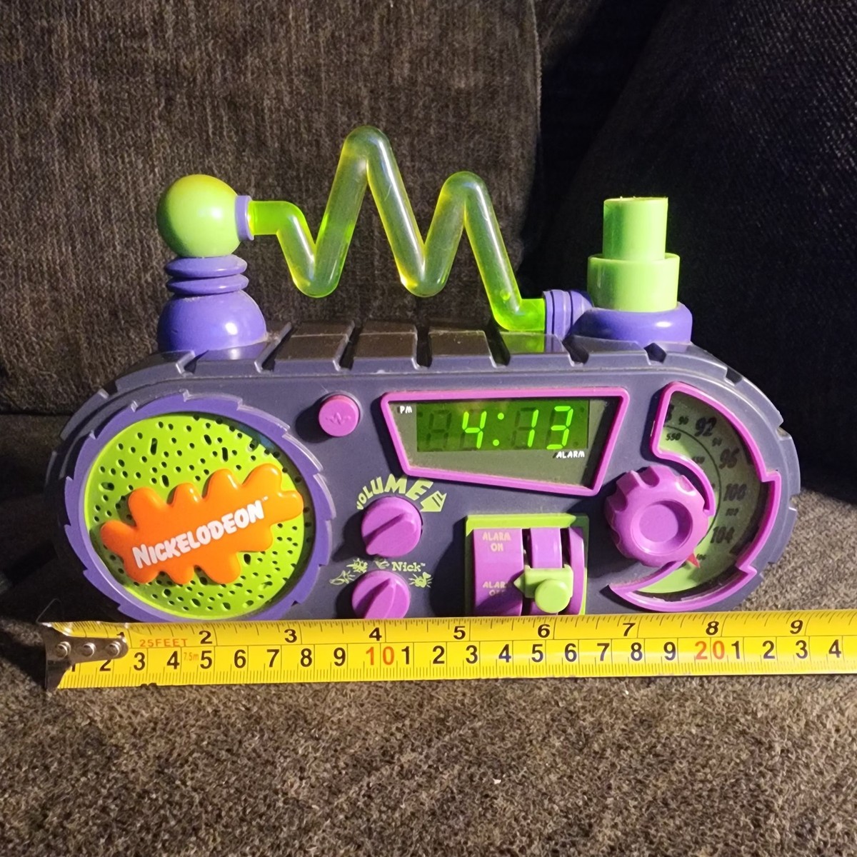Rare VTG 1995 Nickelodeon Time Blaster Alarm Clock Am/fm Radio