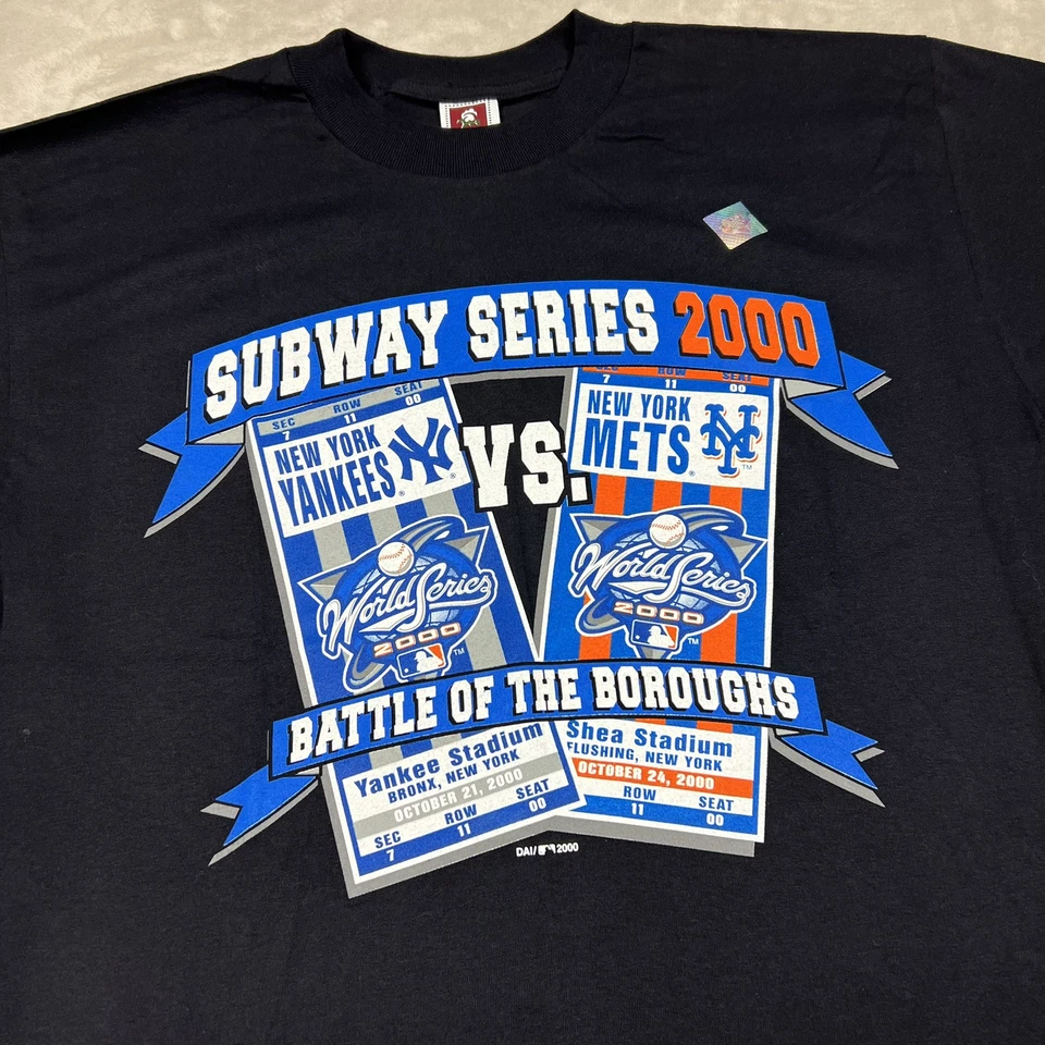 Camiseta De Colección 2000 Yankees Vs Mets Serie Mundial Hombre’s XL Foto 3 de 4