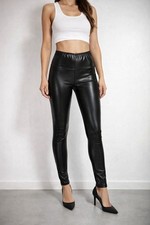 Wilfred Free Women's Faux Leather Daria Black Leggings Size Small