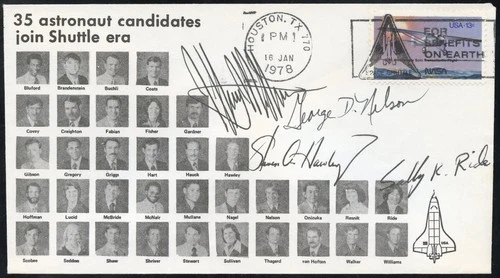 US Stamps 1978 35 Astronaut With 4 Shuttle Autographs On Cover Rare